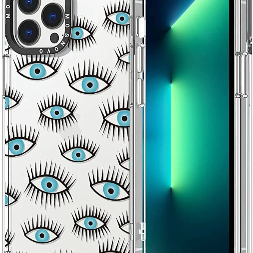 Compatible with iPhone 13 Pro Max Case, Evil Eyes Print for Girl Women Men